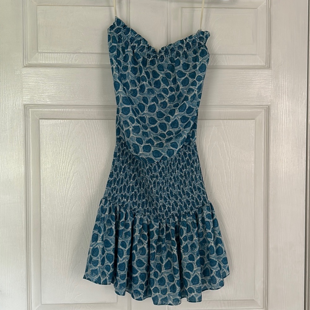 COPY - Blue Life Smocked sun dress / beach cover up